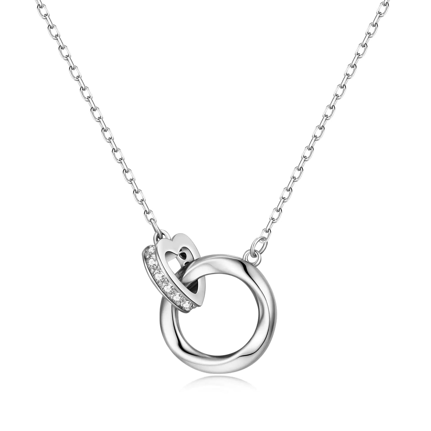 Sterling Silver Circle Link Necklace