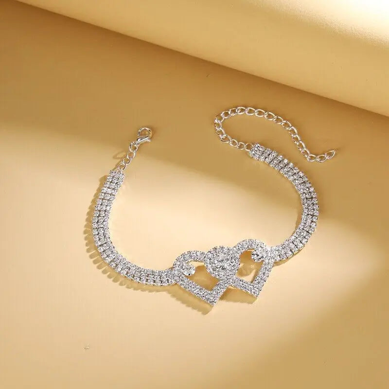 Twin Heart Anklet